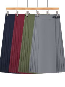 Shunhua Daily Commute Modified Midi Skirt with Belt And Pocket Pure Four Colors Spring Summer Collection Other Material 100