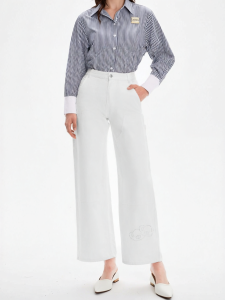 CALLED BACK | High Waist Glitter Fun Bear Design Womens Jeans
