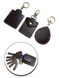 Access Card Cover Keychain Leather Community Rectangular and round Water Drop Sensor Bag Mens Elevator Card Mini IC Protective Cover