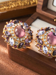 Exaggerated Vintage Ear Cuffs No Piercing Required Pearl And Gemstone Earrings Elegant Fashion Jewelry for Women