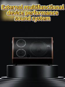 Wooden Cabinet High-Power 100W Rechargeable Bluetooth Speaker for Singing and Musical Instruments Guitar Audio with Reverberation Suitable for Live Streaming Monitoring Multi-Port Connectivity Roadshows and Outdoor Performances