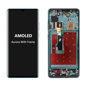 AMOLED P30 Pro จอแสดงผลกรอบสําหรับ Huawei P30 Pro จอแสดงผล LCD Touch Screen Digitizer Assembly VOG-L29 VOG-L09 VOG-L04 LCD