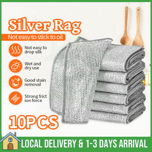 10PCS Steel Wire Dish Cloth Kitchen Rust Removal Cleaning Cloth Dishwashing Pot Non Oily Stove Clean Tools Dish Cloth