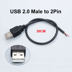 JCD 2Pin 4Pin Micro USB / Type C USB 2.0 Charger Connector Male Female Power Supply Extension Cable Wire DIY Data Line 25-30cm