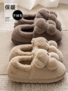 Dép Cotton Đế Dày Mùa Đông 2025 Mới Cho Nữ Trong Nhà Và Ngoài Trời Đế EVA Dễ Thương Hoạt Hình Dép Cotton Nữ