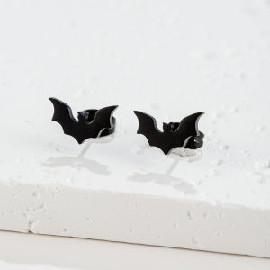 horrible halloween vampire bat earrings for teens stainless steel simple stud earrings premium jewelry Festival party gifts