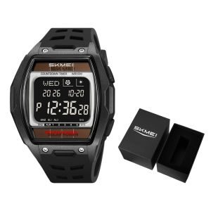 SKMEI | SKMEI 2750 Solar Digital Watch For Men Big Number 5ATM Water Resistant Sports Men Digital Watch EL Light Week Date Outdoor Clock