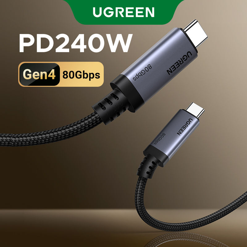 UGREEN 240W 80Gbps USB C to USB C GEN4 Charging Cable for iPhone 17 16 Series Samsung S26 S25 Ultra iPad Macbook Switch Mode:65383
