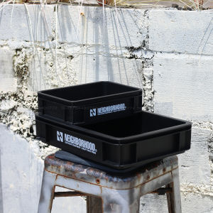 Trendy Desktop Organizer Box Plastic Office Coffee Supplies Storage Basket Industrial Style Stackable Waterproof Rectangular Bin