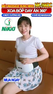 Máy Massage Bụng Cao Cấp Nikio NK-166DC - Công Nghệ Xoa Bóp Thế Hệ Mới Kết Hợp Hồng Ngoại Giảm Mỡ Bụng Nhanh Chóng - Pin Sạc Tiện Lợi