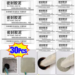 30ชิ้น กาวอุดรูผนัง ซีเมนต์/ดินเหนียว ซีลแลนท์/รอยแตกร้าว น้ำยาซีลกันซึม/ท่อน้ำยาซีลกันรั่วสำหรับเครื่องปรับอากาศ