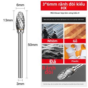 HUHAO | Công Cụ Điện Mài Kim Loại Thép Wolfram 3mm