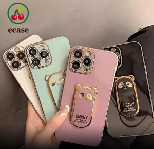 ราคาล่าสุด 5G ที่ดีที่สุด สำหรับ OPPO A5S /A76 /A57 5G /A57 2022 /A77 5G /A92 /A93 2020 /A94 /A95 /A96 5G กรณีโทรศัพท์สำหรับสาวเด็กการ์ตูน DIY Panda พับวงเล็บชุบซิลิโคนป้องกันรอยขีดข่วนปกหลัง