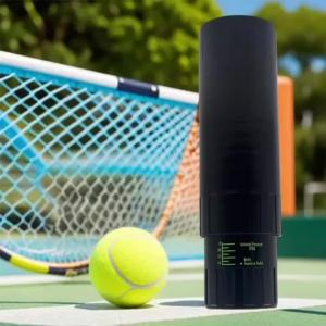 Black 4-Ball Tennis Ball Pressurizer Saver Dual-Mode Storage Airtight Silicone O-Ring Visible PSI Scale Portable Padel Accessory