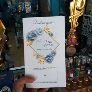 print UNDANGAN NIKAH ERBA 2401 (isi 100 pcs) PERNIKAHAN SUNAT SUNATAN KHITAN KHITANAN FREE PLASTIK FOTO DESIGN