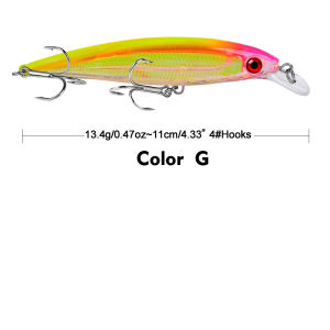 1pc/10pcs 11CM13.4G Japan Minnow Fishing Lure Artificial Pesca Hard Bait Professional Wobblers Swimbait Bass Pike Carp Minnow