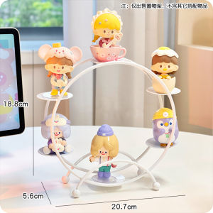 Merry-go-Round Blind Box Figure Storage Bubble Mat Desktop Doll Display Stand Toy Collectible Storage Organizer Metal Material