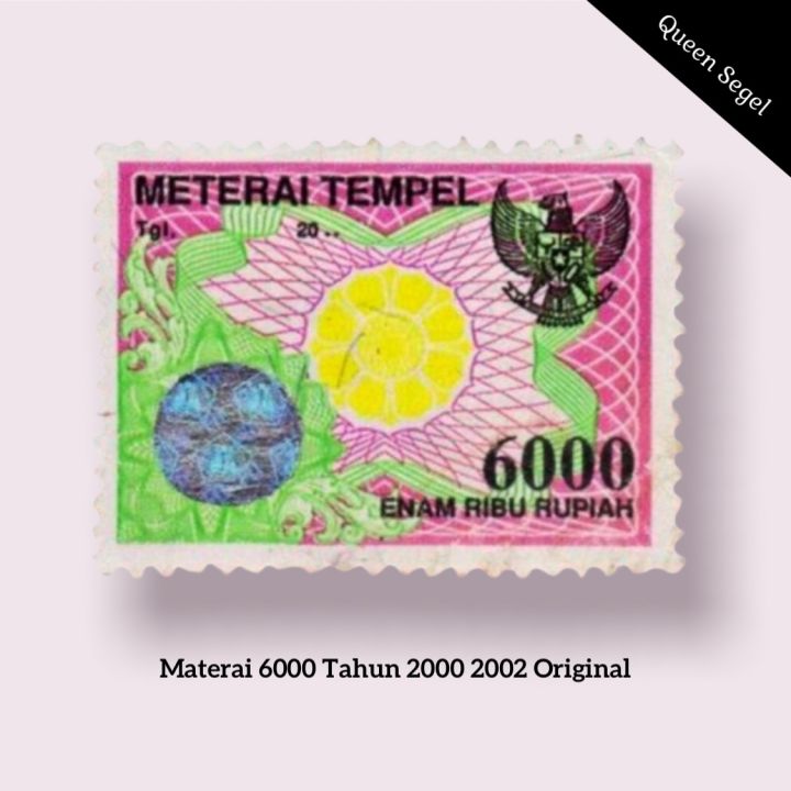 Materai 6000 Asli Tahun 2000 2002 Original Pos