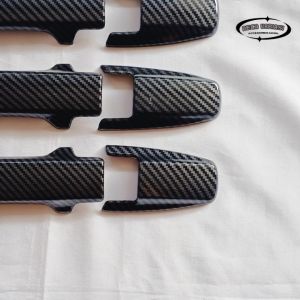 Cover Handle Glossy Carbon untuk Pegangan Pintu Mobil Honda Brio 2012 - 2018