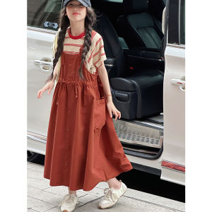 Aiza basic | Pleated Overall Style Work Dress for Older Girls
