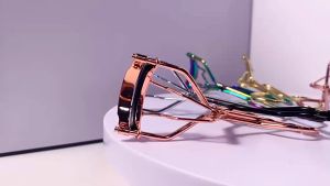 Stainless Steel Eyelash Curler Colorful Titanium Makeup False Eyelashes Curler Clip