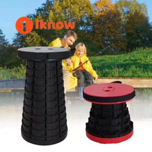 Tôi Biết phóng túng ngoài trời câu cá thu gọn cơ động gấp du lịch Phân xách tay ghế cắm trại Telescopic Ghế xếp nhựa