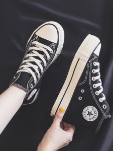 Womens High Top Canvas Shoes Thick Bottom Platform Sneakers Breathable Invisible Heightening White Sneakers Soft Bottom Slimming