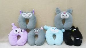 Bantal Leher Cartoon & Bantal Leher Bulu Halus Karakter Lucu