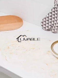 LIVABLE 3Mx60CM Marble Wallpaper Self-adhesive Kitchen Waterproof Oilproof PVC Wall Stickers Table Top Decorative Stickers