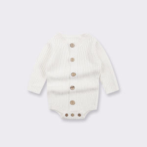 Pure Cotton Knitted Sweater Baby Bodysuit Triangle Climbing Suit Autumn Winter Clothes for Newborn Babies Boys And Girls