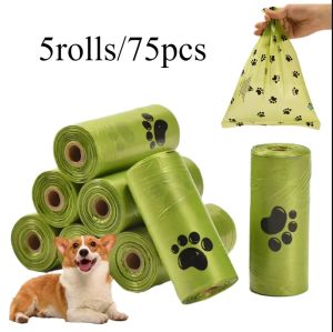 Pet Garbage Bag Mini Portable Pet Dog Waste Garbage Clean Up Bags Dog  Poop Bag Dispenser 5 Rolls
