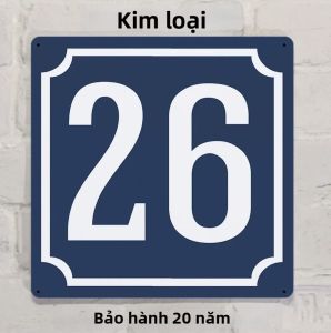 CIFbuy | Biển Hiệu Kim Loại Thiết Kế Màu Xanh Thanh Lịch N 9 Hình Vuông Phủ Lớp Chống Ăn Mòn Dễ Lắp Đặt