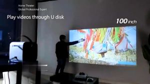 100% Quality Q4 Android Projector 4K ULTRA HD 5G WIFI LED Screen Mirror Mini Projector Home