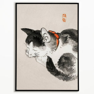 Japanese Okinawa Vintage Canvas Art Print - Frameless Japanese Travel Canvas Poster Retro Artworks for Living Room