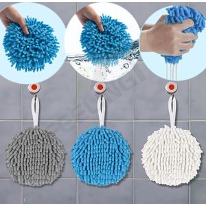Soft Hand Towel Ball Absorbent Wipe Hand Towel Quick-Drying Absorbent Rag Ball Velvet Sponge Bathroom Kitchen Accessories