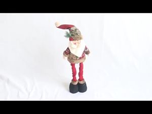 H&A Santa Claus Snowman Reindeer Dolls Christmas Decorations for Home Retractable Standing Toy Birthday Party Gift Kids