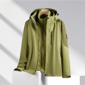 ROMON | Lomond Mens Outdoor Travel Three-in-One Fleece Lined Thickened Warm Hooded Jacket Autumn Winter Style Fashion Urban Modern