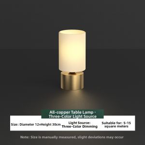 ZHENMEIJU | Cozy Modern Minimalist American Creative Brass Bedside Lamp