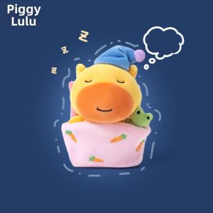 Magnetic Tongue-out Orange Capybara Plush Keychain