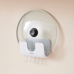 Kitchen Pot Lid Organizer Wall Mount Hole Free