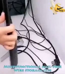 20PCS Cable Clips Self Adhesive Cord Organizer Wire Holder Cable Management System for Home Office Car Desk TV