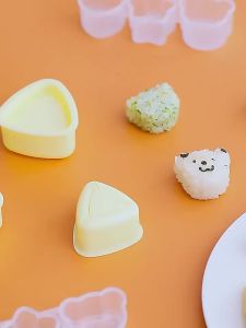 ★Cartoon Shape Rice Ball Set DIY Sushi Molds Press Mold Kitchen Accessories Baby Food Supplement Tools Creative Lunch Bento