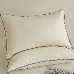 Pure Cotton Pillowcases Washed Mens Pillow Covers Pair 48x74 Full Cotton Single High End Pillow Core Inner Case Home Use