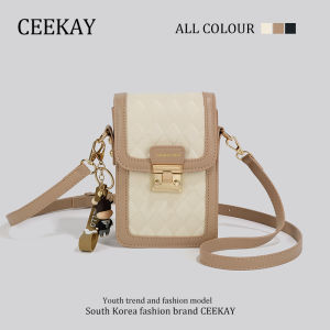 Ceekay Summer High-End Mini Phone Bag Womens Small Versatile Crossbody Bag Fashionable Chain Element Pure Color Design