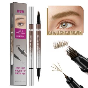 W3W Dual-Ended Microblading Eyebrow Pen | 2 Tips: garpu Ultra-halus & berus bersudut | Untuk kening bulu semulajadi | Kalis air & peluh-bukti | Penghantaran KL/Selangor cepat | # MalaysiaBeauty