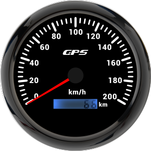 RYSJM | Custom 7 Color LED Universal 110MM GPS Speedometer Gauge 60/80/120/200KMH 80MPH Speed Gauge Meter For Motorcycle Marine Boat Car