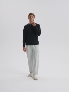 FILA CORE LIFESTYLE WHITE Mens Sweatshirt (Black / Ash)