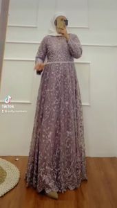 SAMIRA DRES BROKAT FULL MAYUNG ELEGANT