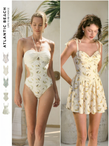 Atlantic Beach | Fashionable Womens Retro Floral Print Swimwear 2025 New Arrival