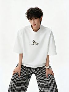 OULUDE | Heavyweight Embroidered American Design T-Shirt